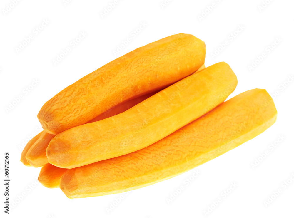 Pile of peeled carrots isolated Pile of peeled carrots isolated