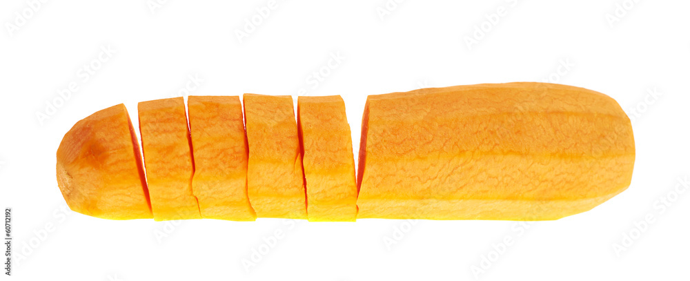 Cut peeled carrot isolated Cut peeled carrot isolated