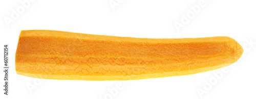 Peeled carrot isolated