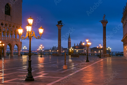 S.Marco Canal view in winter morning photo