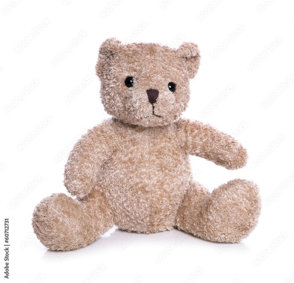 Obraz premium Alter Teddybär freigestellt oder isoliert auf Weiß