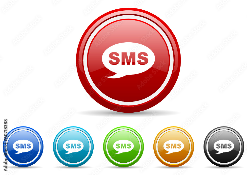 sms icon vector set