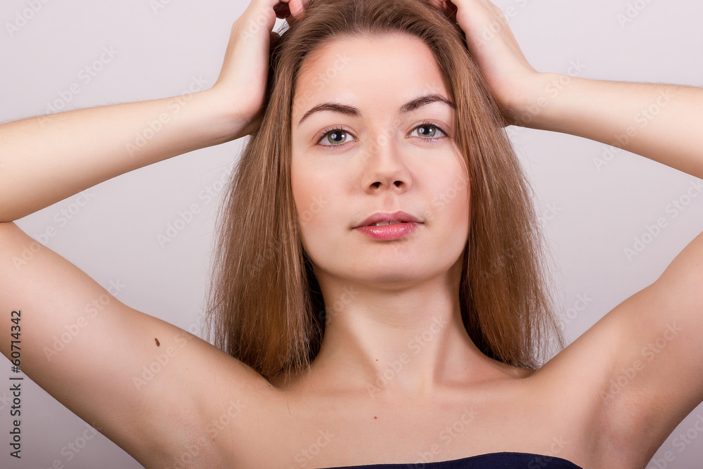 Studio portrait of a beautiful young woman Studio portrait of a beautiful young woman