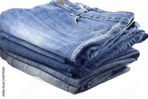 Stack of jeans.