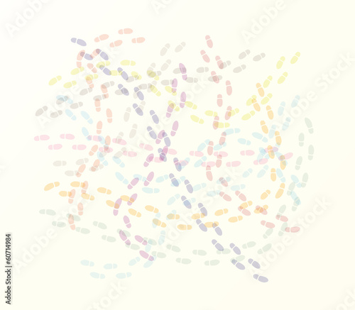 many color footprints