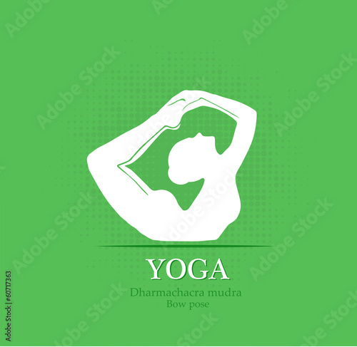 Yoga pose, Full Boat, eps10 vector