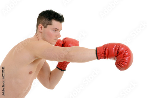 Male boxer punching © Michael Gray