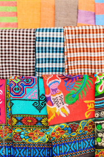 Pattern of Local Colorful Clothes, Laos