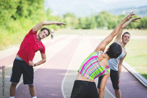 Group of People doing Stretching Exercises © william87