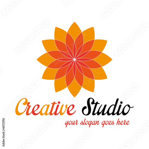 Orange media logo template