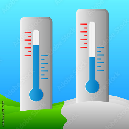termometry temperatura dodatnia i ujemna photo
