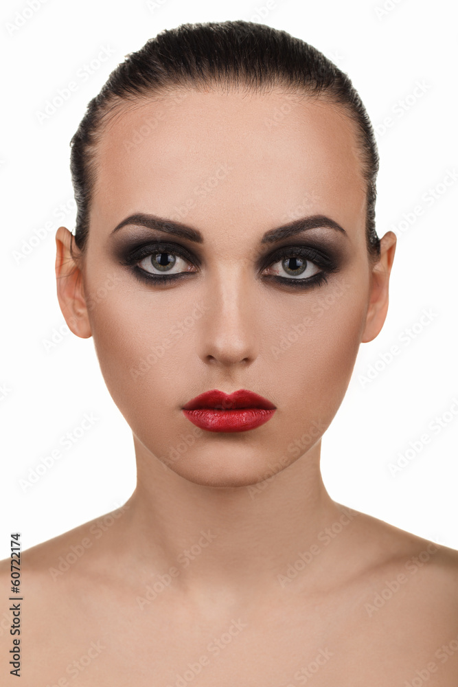 Portrait of girl with make-up step by step. Step 9. Portrait of girl with make-up step by step. Step 9.
