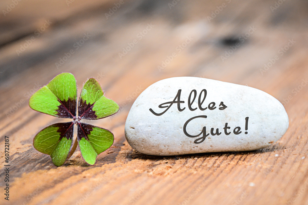 Alles Gute Kleeblatt Stock Photo | Adobe Stock