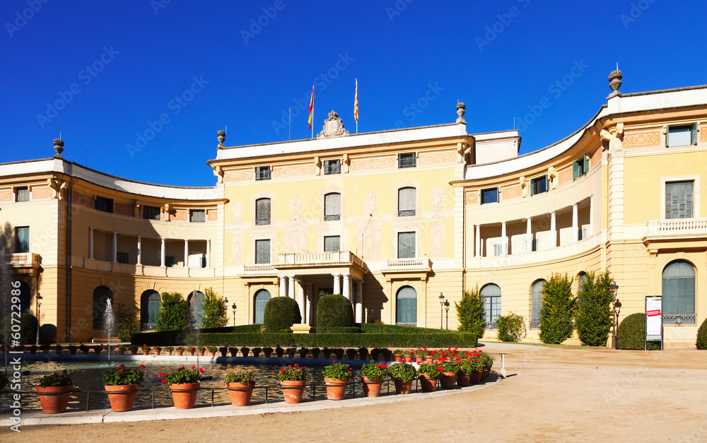 Fototapeta premium Palau Reial de Pedralbes in summer day. Barcelona