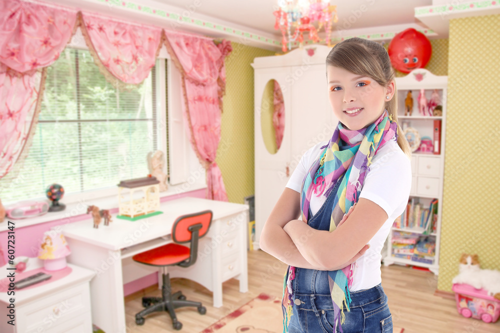 cute attractive teenage girl in his room cute attractive teenage girl in his room