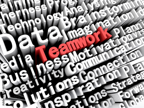 Teamwork Business Words Concept © qstockmedia