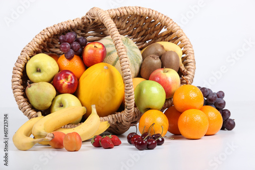 Canvas Print Studio shot of a basket of fruit