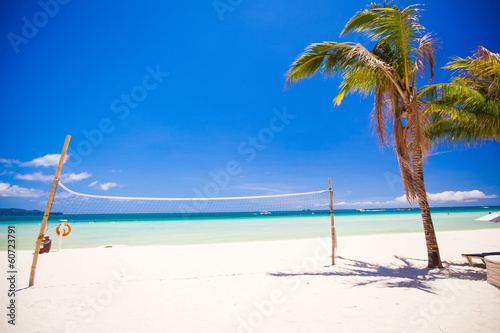 Perfect tropical beach with turquoise water and white sand