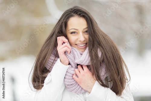 Young woman at winter
