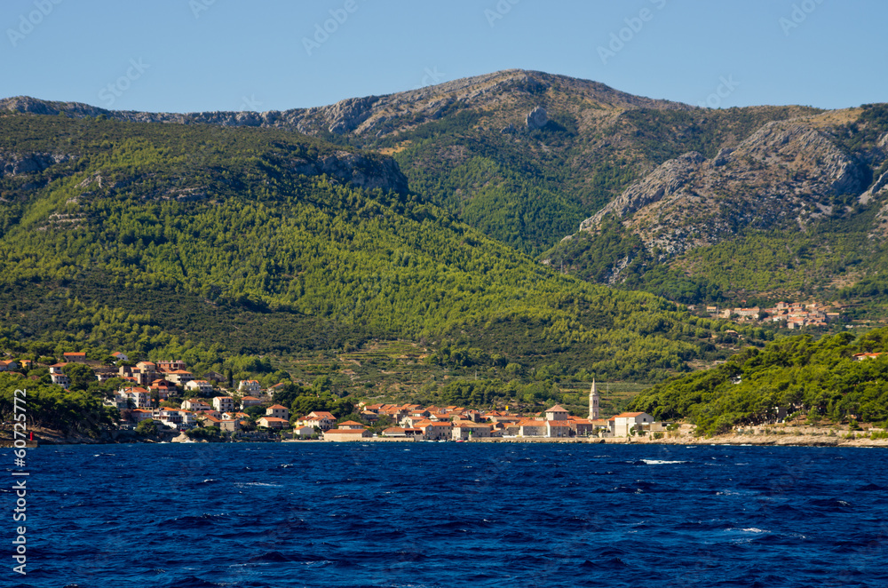 Jelsa town on Hvar island, Croatia