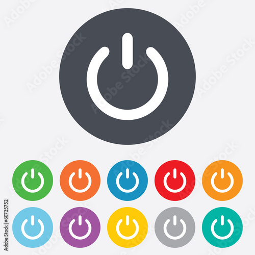 Power sign icon. Switch on symbol.