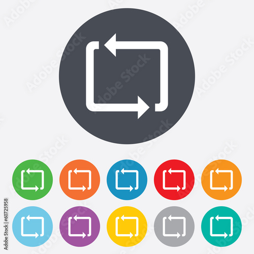 Repeat icon. Loop symbol. Refresh sign.