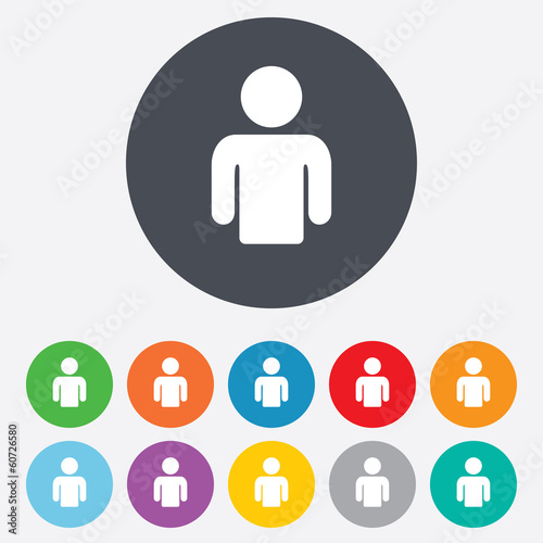 User sign icon. Person symbol.