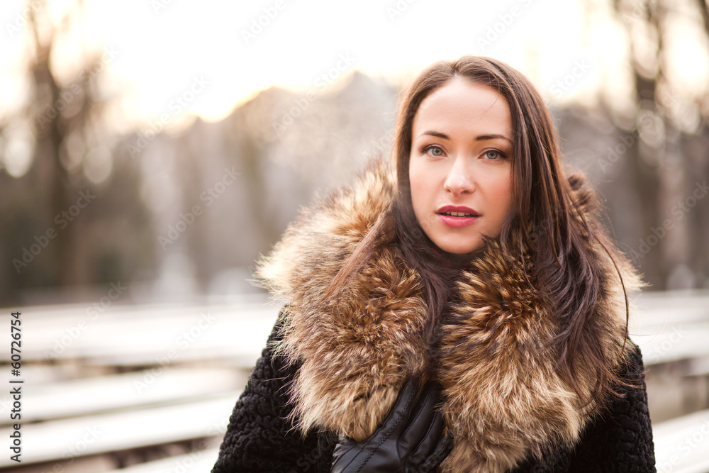 Woman in a fur coat Woman in a fur coat