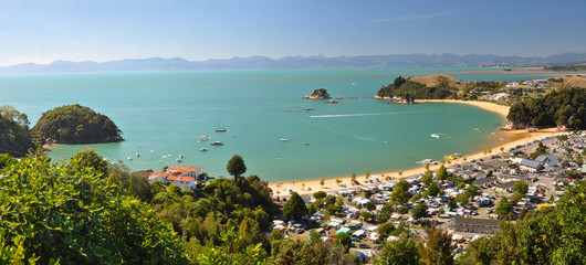 Crédence de cuisine Nouvelle-Zélande Plage et camping de Kaiteriteri  © NigelSpiers