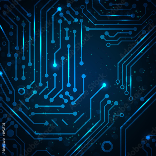 Abstract technology blue background.