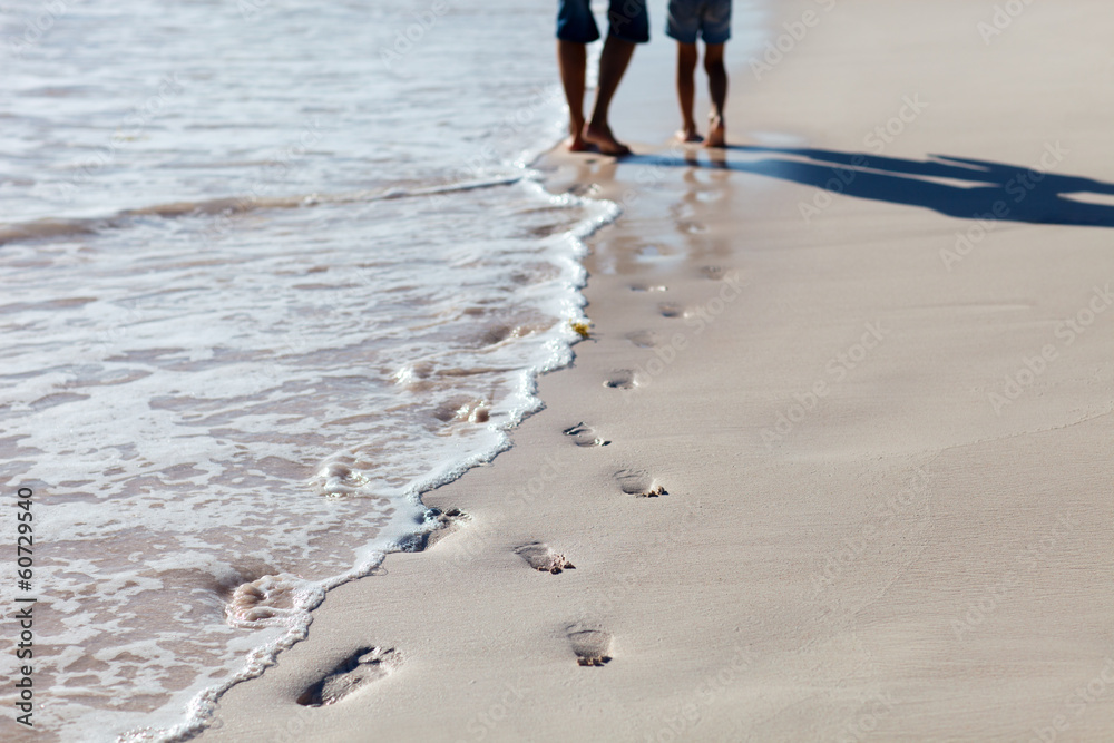 Footprints at beach