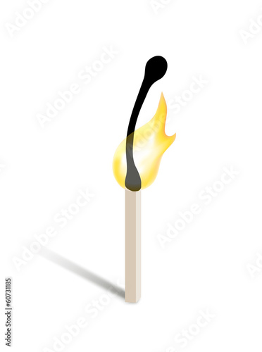 burning match