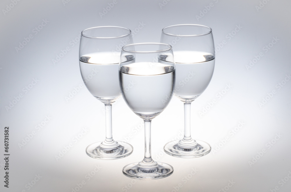 Glasses of Water on white background Glasses of Water on white background