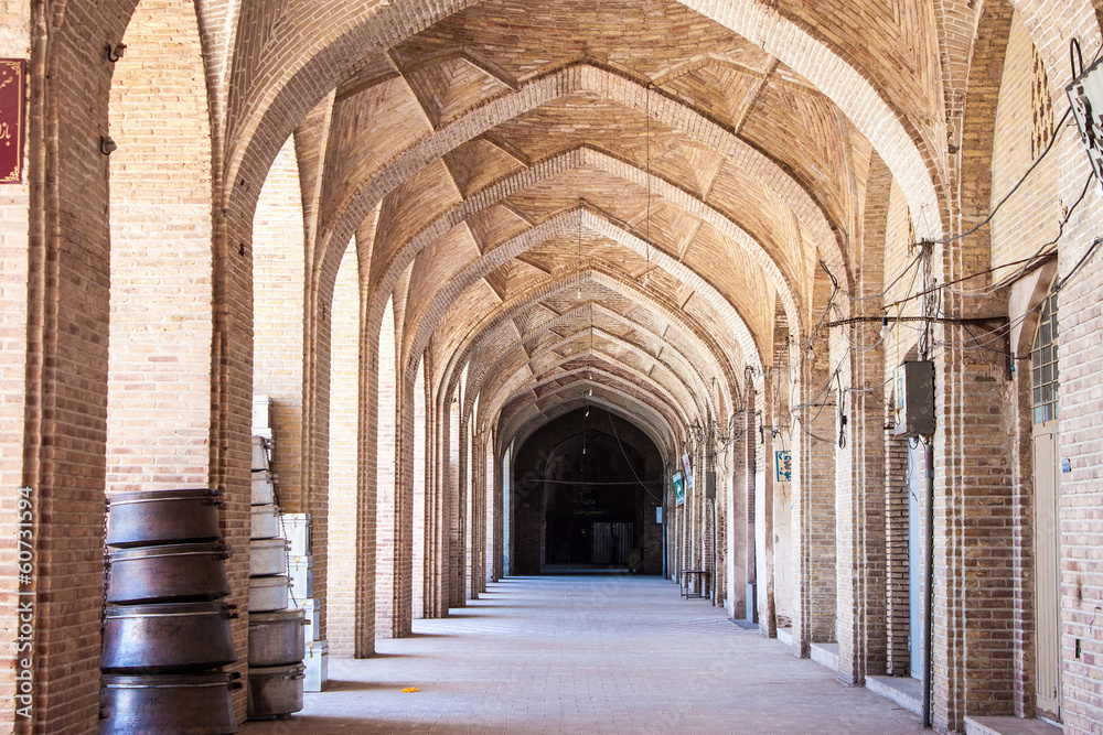 Obraz premium Empty bazaar in Kerman, Iran