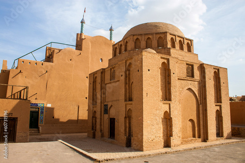 One of traditional adobe buildings in Yazd, Iran.