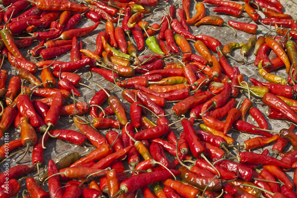 Background of chilli peppers