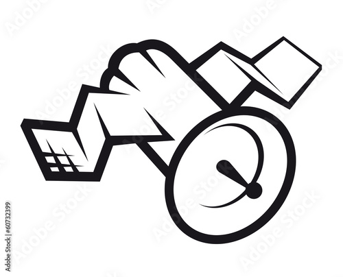 Communications satellite icon