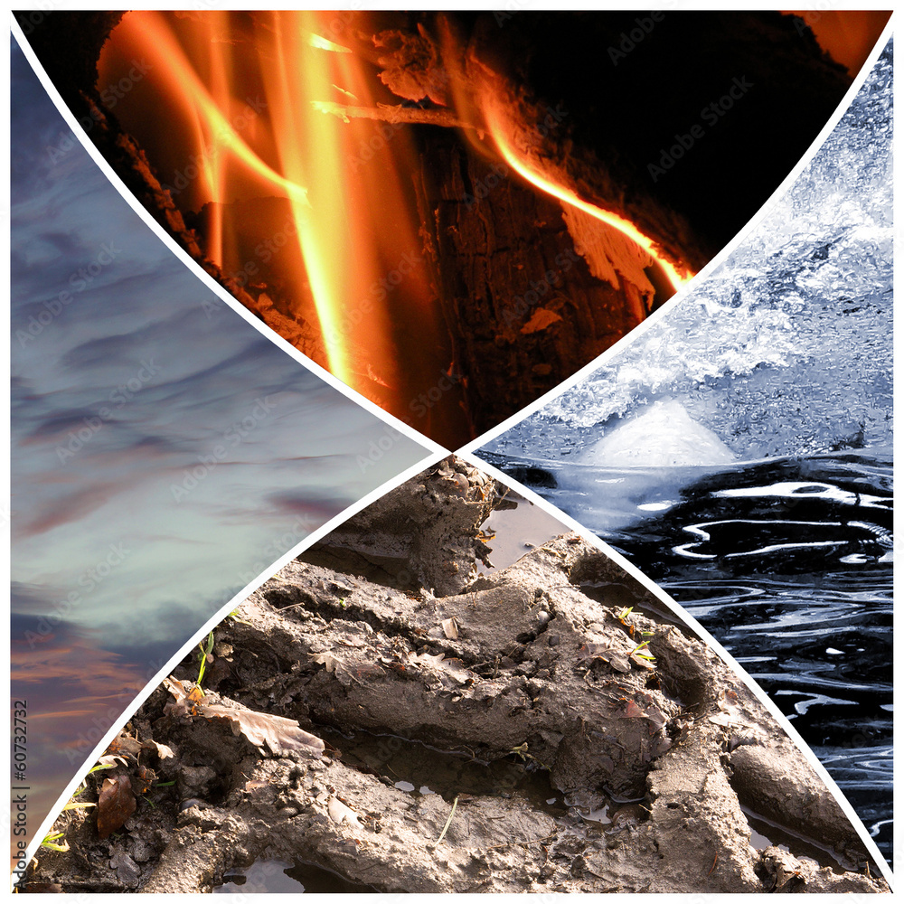 Collage of the four elements