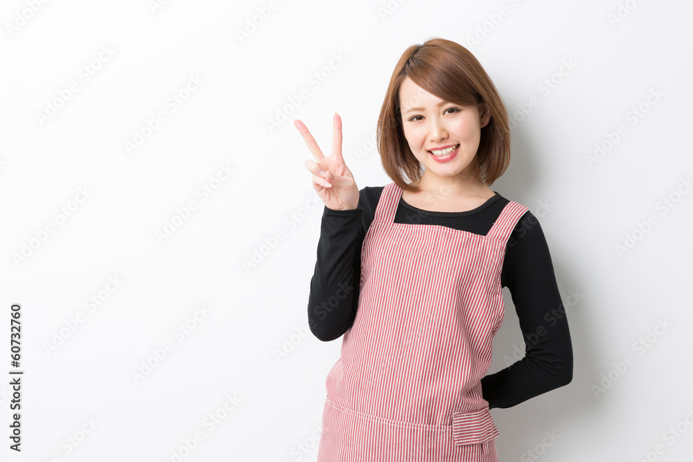 料理をする女性 料理をする女性