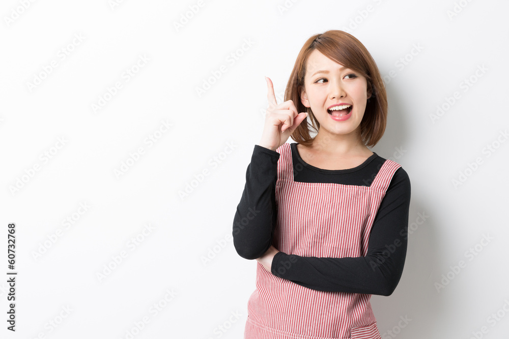 料理をする女性 料理をする女性