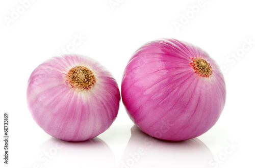 shallots isolated on white background