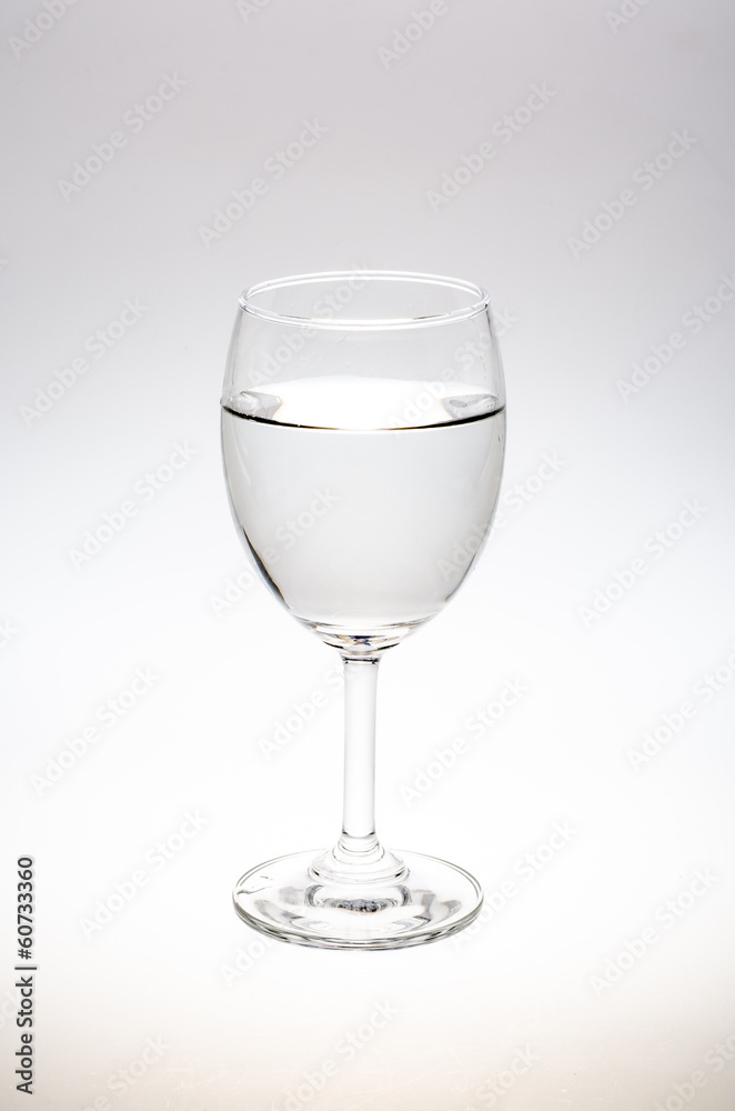 A Glass of Water on white background