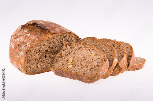 Bread isolated on white.
