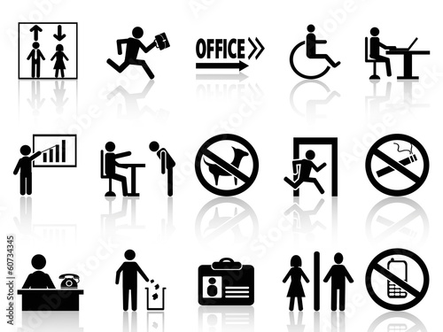 office sign icons set