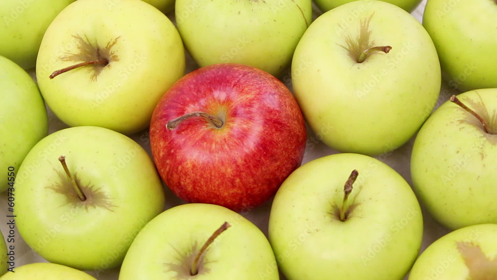 green apples with one red apple, be different green apples with one red apple, be different