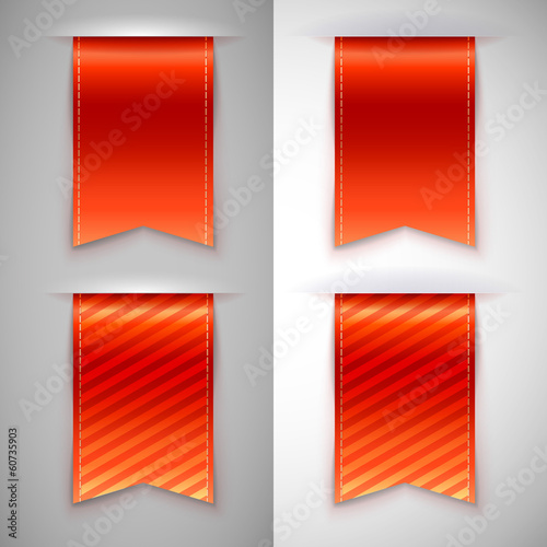 Red ribbon, bookmark for books