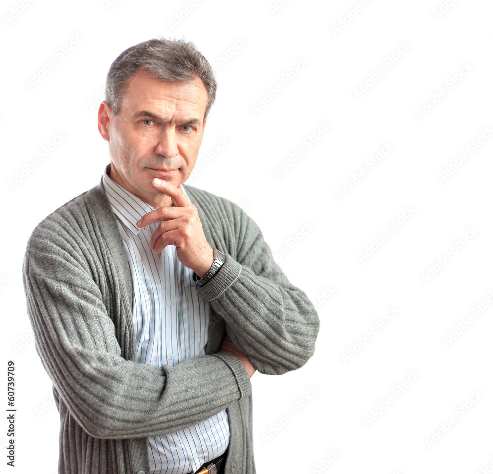 Portrait of happy smiling business man, isolated Portrait of happy smiling business man, isolated