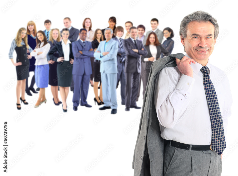 Fototapeta premium business man and his team