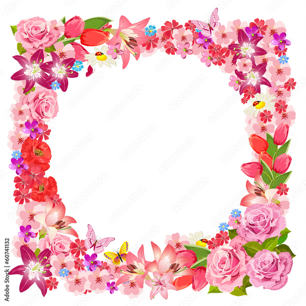 Frame of beauty floral for you design