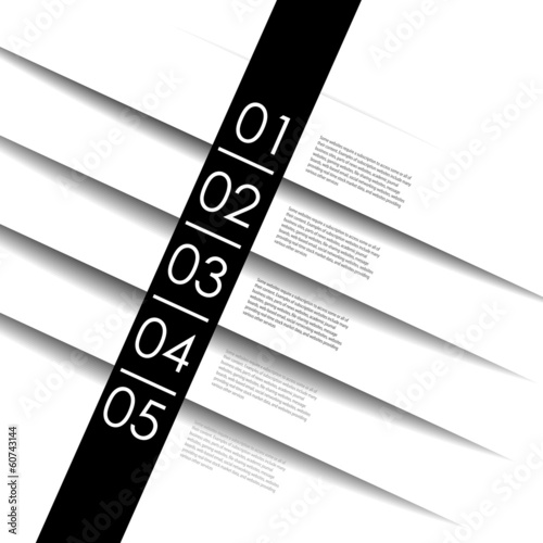 clean numbered banners for sample text.Vector design template.